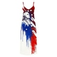 thumbnail image 4 of Rciityk 4th of July Dresses for Women Casual V Neck Americans Flags Print Sleeveless Spaghetti Strap Maxi Dress Summer Vacation Dress, Size 2XL, 4 of 8
