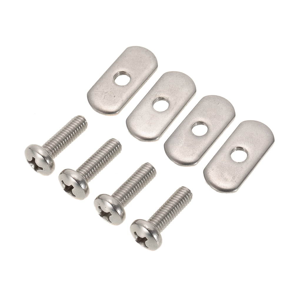 4 Sets Durable Stainless Steel Screws & Nuts Hardware for Kayak Track/ Rail WF 