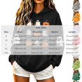 thumbnail image 4 of Busydd Halloween Graphic Hoodies For Women Trendy Cute Ghost Pumpkin Print Fall Tops Casual Long Sleeve Drawstring Hooded Sweatshirt With Pocket, 4 of 6