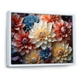 thumbnail image 2 of Designart "Tranquil Efflorescence Of Colorful Dahlias" Dahlia Floater Framed Canvas Prints, 2 of 5