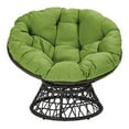 thumbnail image 2 of OSP Home Furnishings Wicker Papasan Chair with 360-Degree Swivel, Grey Frame with Green Cushion, 2 of 5