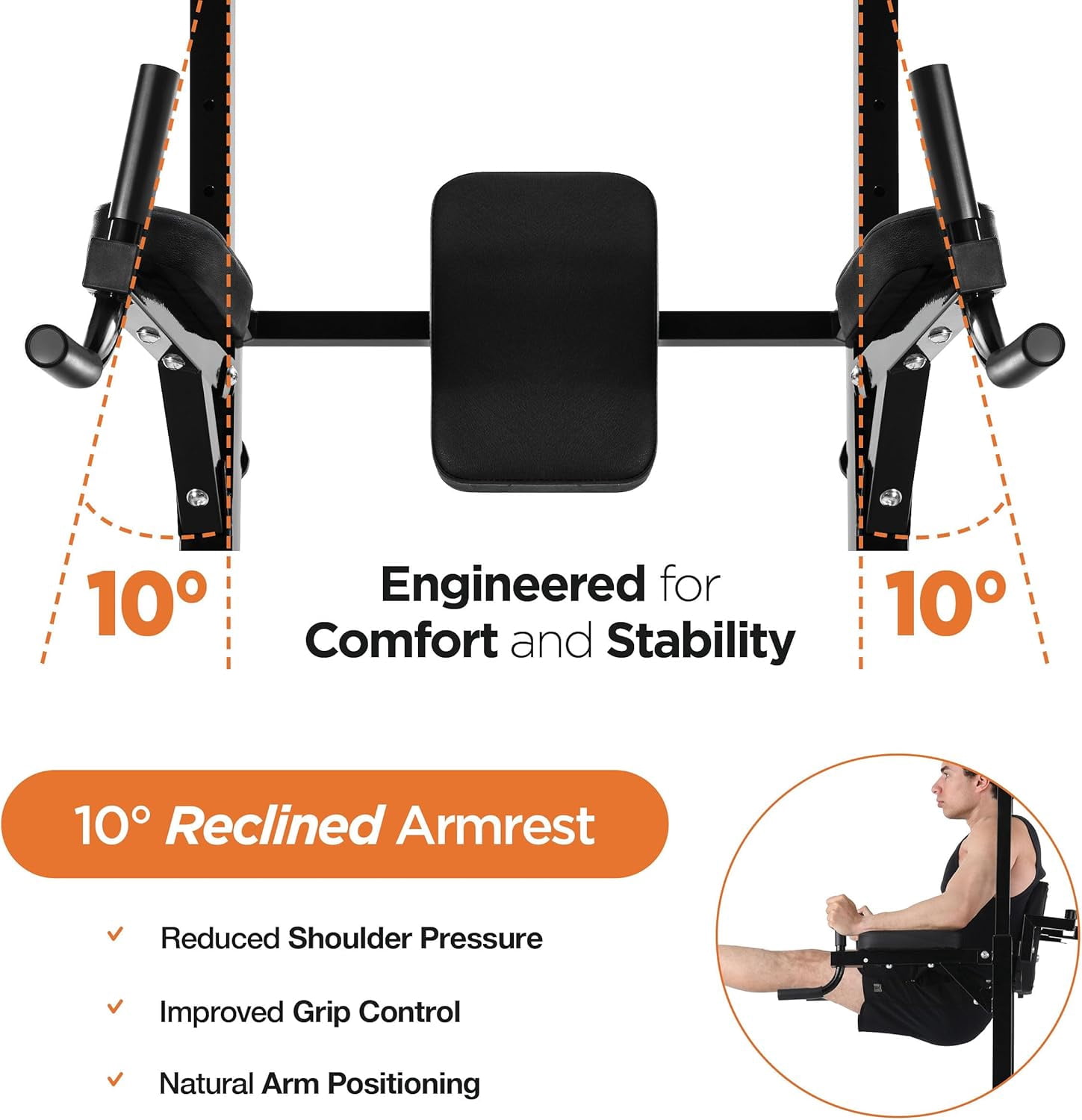 Pull Up Bar Free Standing – Power Tower Dip Station, Adjustable Calisthenics Equipment, 440lbs Capacity, Home Gym Strength Training