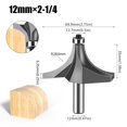 thumbnail image 2 of 1 Pce 12mm Tige Coin Arrondi pour Routeur avec Roulement Coupeur de Tungstène Outils de Menuiserie, Excellente Application Multi-Usage, 2 of 4