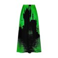 thumbnail image 5 of WFJCJPAF 2024 New Halloween Clearance! Long Skirt for Women Planets,Women's Printed Elastic Waistband Pleated Pocket Skirt With Mid Calf Skirt - Green S, 5 of 5