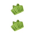 thumbnail image 2 of Advancent 1 unidad de doble bolsillo con ventosa para fregadero, escurridor de esponja, escurridor, cesta de almacenamiento, utensilio de cocina, verde 2Conjunto, 2 of 6