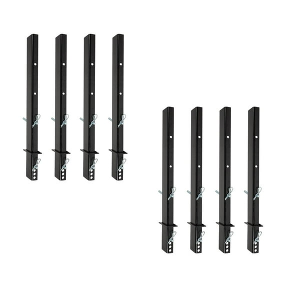 (8 Pack) 30" Adjustable C Channel Pipe Stake for Flatbed Trailer Hauler