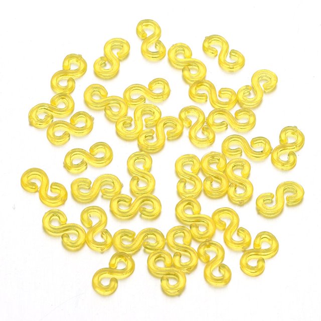 EIGTHTAIL 1500 Pcs Loom Bracelet Hooks S Clips for Loom Bracelets Rubber Band Bracelet Clips Plastic Band Clip Bracelet Connectors Refills for DIY Necklace Accessory Rubber Connectors Ref