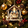 thumbnail image 5 of Christmas Ornament Nativity Scene, Acrylic Sublimation Xmas Hanging Decor, Christ Mary Gift for Holiday Home Party Tree, Fade Resistant and Easy to Hang, Christmas Nativity Decoration, 5 of 6