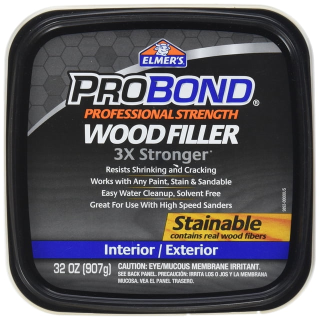 Relleno para madera Elmer's ProBond, de 907 g, color teñido para interiores y exteriores