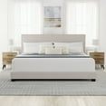 Willow Nailhead Trim Upholstered King Bed, Fog