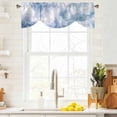 thumbnail image 2 of Tie Up Valance for Windows Blue Sky Cloud Curtains Valances Rod Pocket Valance Window Treatments Gradient Color Balloon Curtains for Kitchen Living Room Bedroom Bathroom Decor 54x18 Inch, 2 of 9