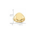 thumbnail image 5 of 14k 9.5x12.5mm Closed Back Signet Ring RS182, 5 of 6