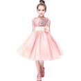 thumbnail image 1 of Robe Princesse à Sequins Sans Manches Tutu Tulle Robes d'Anniversaire pour Filles, 1 of 7