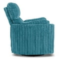 thumbnail image 5 of Furniture of America Nyra Chenille Power Swivel Glider Recliner with 2 Pillows for Living Room and Bedroom, Dark Teal Green, 5 of 16