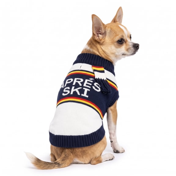 Vibrant Life Holiday Apres Ski Sweater for Dogs and Cats, Multicolor, XS