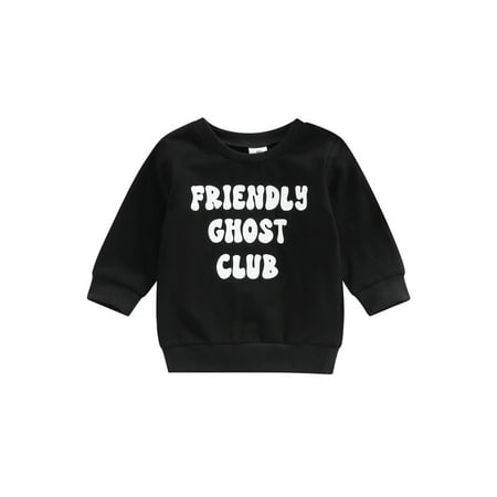 

Genuiskids Toddler Baby Boys Girls Christmas Sweatshirt Long Sleeve Round Neck Letter Printed Fall Pullover Tops 6M-4T