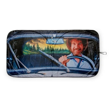 Bob Ross Happy Trees UV Blocking Automotive Window Shades, 64" x 32"