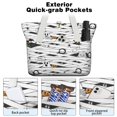 thumbnail image 2 of Tote Bag for Women - Spooky Halloween Pattern Shoulder Bag - Large Utility Work Duffle Bag with Zipper Handbag for Travel, Work, Sprots, 2 of 5