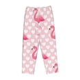 thumbnail image 4 of Balery Cute Flamingo with Heart print Women's Pajama Pants,Ultra Lightweight Pjs,Lounge Pant-Small, 4 of 9
