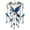 Blue Jay Wind Catcher for Wind Chimes#11, variant on Graceful Hummingbird Wind Chime, Hummingbird Wind Chimes for Outside, Metal Hanging Wind Chimes with Crystal Pendants for Garden Yard Decor,Glass Wind Chimes Decorative (Blue Jay)