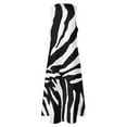 thumbnail image 4 of Zebra Print Black and White Long Dress long sleeve dress summer dress daily, 4 of 6