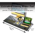 thumbnail image 3 of Gaming Mouse Pad - Green XXL Non-Slip Rubber Base 35.4" X 15.7" for Game Office, Park Nature Mountain Trees Mist, 3 of 6