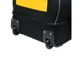 thumbnail image 3 of Travelers Club 30" Drop-Bottom Rolling Duffel with Telescopic Handle, Black/Yellow, 3 of 11