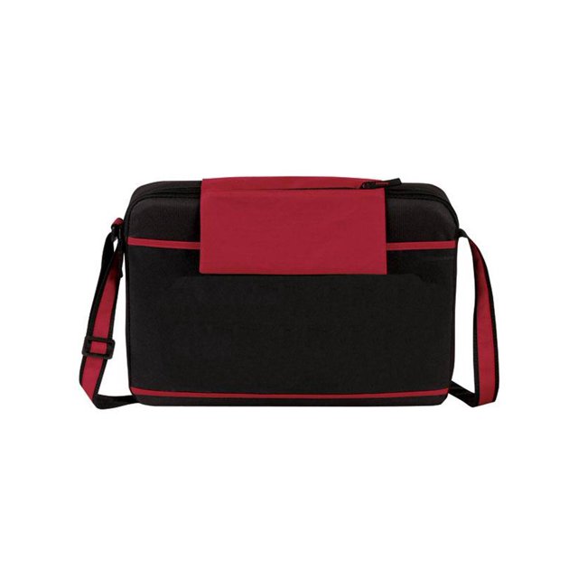 Contemporary Slim Laptop Portfolio - Black/Red