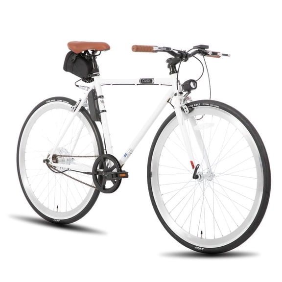 Hiland 700C Road Electric Bike for Adults, Commuting Ebike 36V Removable Battery, White UL2849