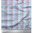 thumbnail image 1 of Soimoi Blue Cotton Voile Fabric Heart & Perfume Bottles Women Print Fabric by Yard 42 Inch Wide, 1 of 3
