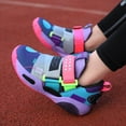 thumbnail image 4 of NIEWTR Toddler Sneakers Lightweight Boys Girls Barefoot Shoes for Walking Running Tennis Playing for Walking, Running, Gym and Fitness Training(A-Purple,2.5), 4 of 8