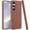 Brown, variant on For Samsung Galaxy S24 Plus Metkase Apple-peel Stick Pu Leather Magnetic Circle Premium Hybird Case - Dark Blue
