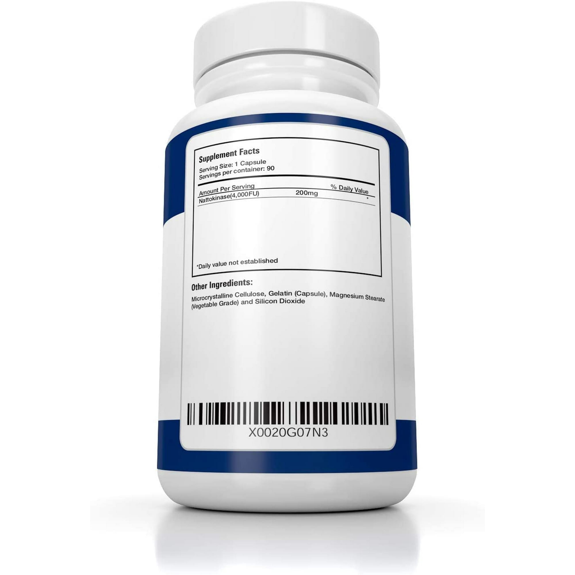 Nattokinase 5000 FU Supplement- 250mg of Natto Kinase Powder All Natural Blood Thinner Capsules Made from Organic Fermented Beans Can Help to Improve Blood Circulation