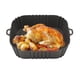 thumbnail image 2 of Freidora de aire de silicona cuadrada para hornear bandeja para horno para utensilios de cocina (gris), 2 of 7