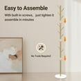 thumbnail image 6 of Coat Rack Freestanding with Natural Marble Base, Metal Coat Rack Stand with 10 Hooks, 3 Adjustable Size Coat Tree for Bags, Clothes, and Hats for Entryway, Bedroom, Hallway, Office, Gold, 6 of 8