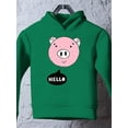 thumbnail image 3 of Cute Pig Says Hello Hoodie Toddler -Image by Shutterstock,  4 Toddler, 3 of 4