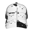 thumbnail image 2 of Picia Doodle Cute Cat Pattern Trucker Hat,Baseball Cap,Sun Protection Cap,Stylish Headwear,Leisure Cap,Outdoor Sports Cap, 2 of 7