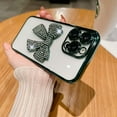 thumbnail image 3 of for iPhone 13 Pro Max Case Bow Glitter Rhinestone Bling Plating Luxury Women Girl Phone Case,Shine Diamond Case for iPhone 13 Pro Max Protective Cover,Clear Gradient Green, 3 of 13