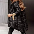 thumbnail image 5 of Iyufng Women's Hooded Quilted Mid Length Puffer Jackets, Zip Up High Low Winter Coat with Side Pockets, 5 of 6