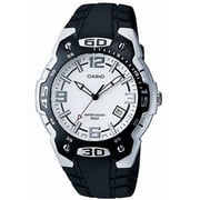 Casio Men's Analog Resin Watch with White Dial