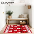 thumbnail image 3 of ODIKA 5'x7' Machine Washable Non-Slip Area Rug, Jolly Winter Wonderland Restroom Accessory Santa Themed High Traffic Rug, Red, 625999, 3 of 7