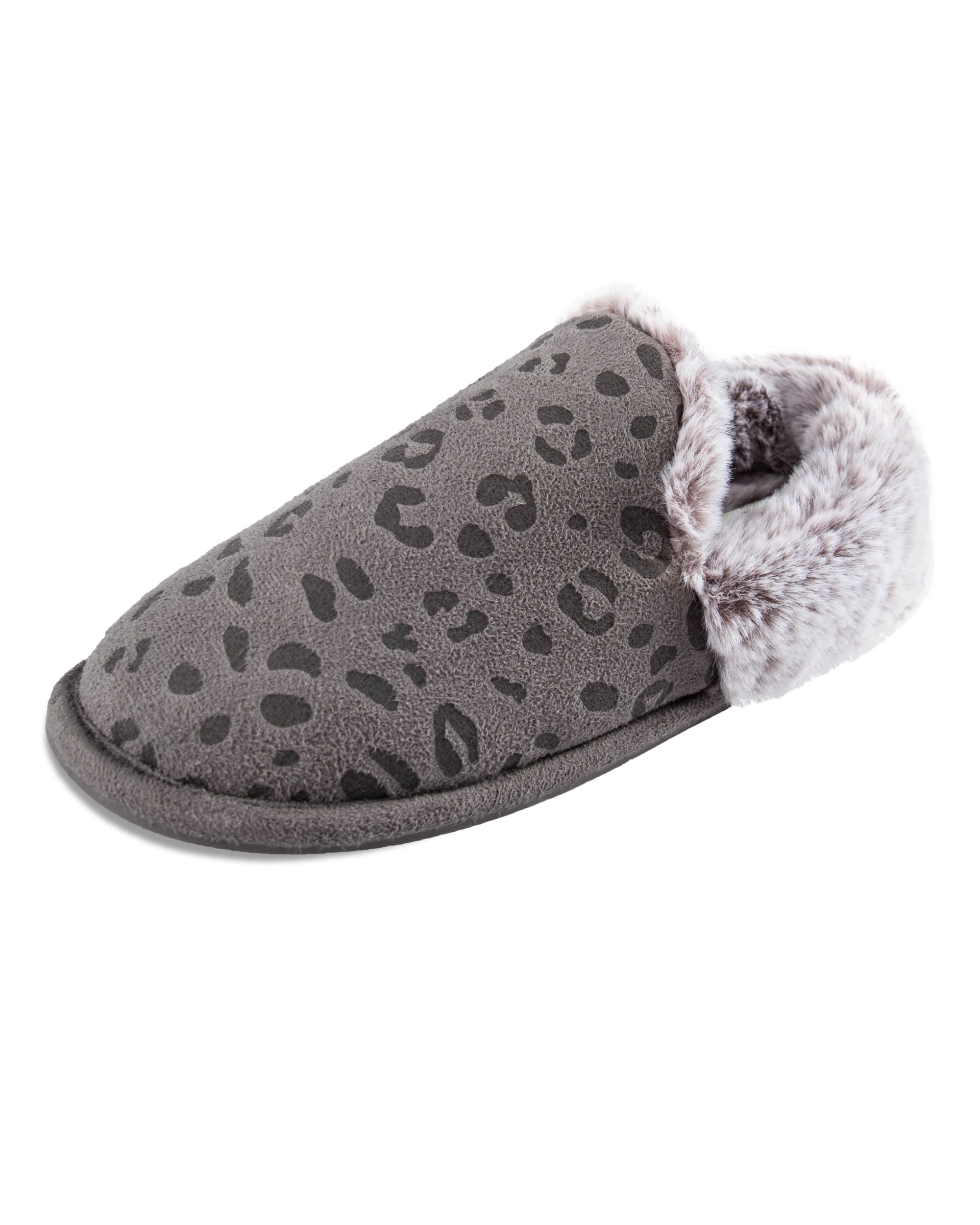 Jessica Simpson Women's Leopard Embossed Slip-On Plush Slipper