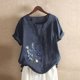 thumbnail image 2 of Gibobby Blusas De Manga Larga Para Mujer Mujeres Blouse Tops O Neck Party con estilo T camisa（Azul marino， XXL), 2 of 4