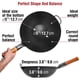 thumbnail image 2 of Sartén wok de acero al carbono YOSUKATA de 13.5" – Wok de fondo plano precurado para salteados, barbacoas, parrillas y camping – Utensilios de cocina tradicionales japoneses y chinos – Compatible con, 2 of 5