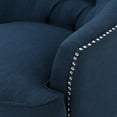 thumbnail image 6 of Noble House Tanner Tufted Fabric Club Accent Chair, Dark Blue, 6 of 14