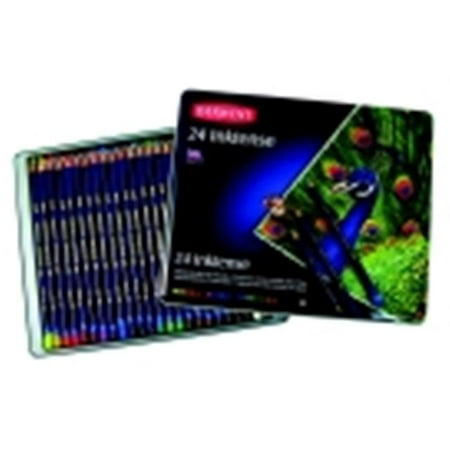 Inktense Pencils Set - Derwent Inktense Non-Toxic Water Soluble Colored Pencil Set - Assorted Color, Set - 24