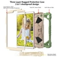 thumbnail image 3 of Galaxy Tab A 8.0 Case 2019, SM-T290/SM-T295 Case for Kids, Allytech Hard PC + Soft Silicone Drop-Proof Kickstand Case with Adjustable Hand Strap/Detachable Shoulder Strap Cover, Matcha Green, 3 of 5