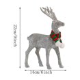 thumbnail image 3 of JeashCHAT Glitter Christmas Reindeer Figurines, Reindeer Sculpture with Knitted Scarf, Standing Deer Statues Tabletop Ornaments Christmas Decorations for Table Shelf Office Home Decor, 3 of 6
