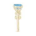 thumbnail image 3 of ANGARA Natural Nature Inspired Cushion 2.7 ct Aquamarine Ring in 14K Yellow Gold for Women (Size-9mm) | March Birthstone, Birthday, Anniversary, Jewelry Gift for Women | Natural Aquamarine Ring, 3 of 10