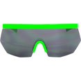 thumbnail image 2 of GFDYREE Flawless Oversized Super Shield Rainbow Mirrored Lens Semi Rimless Style Retro Flat Top Sunglasses, 2 of 5